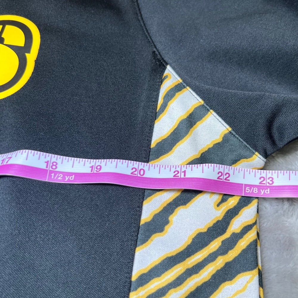 NFL Team Apparel Mens Size Large Pittsburgh Steelers Hoodie Black Yellow Zebra - Picture 9 of 13